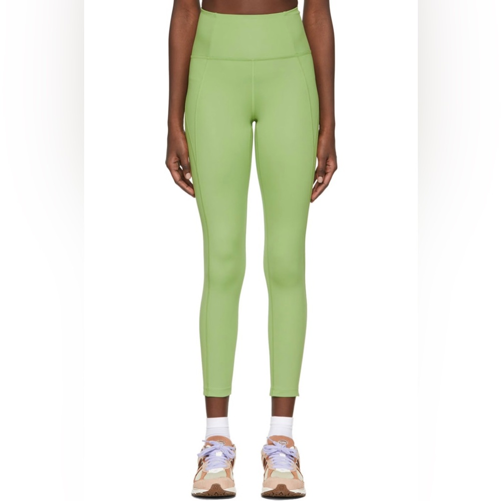 Girlfriend Collective Lime Green Recycled Polyester Sport Leggings - Picture 12 of 13